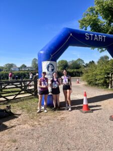 Shires & Spires 2025 half-marathon ladies podium